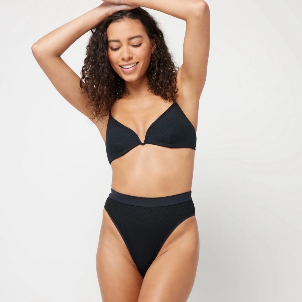 L Space Ribbed French Bikini Bottom